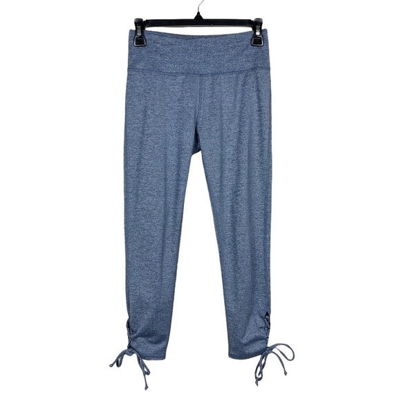 Abercrombie & Fitch Heather Blue Lace Up Detail Ankle Leggings Size XS - Picture 1 of 5